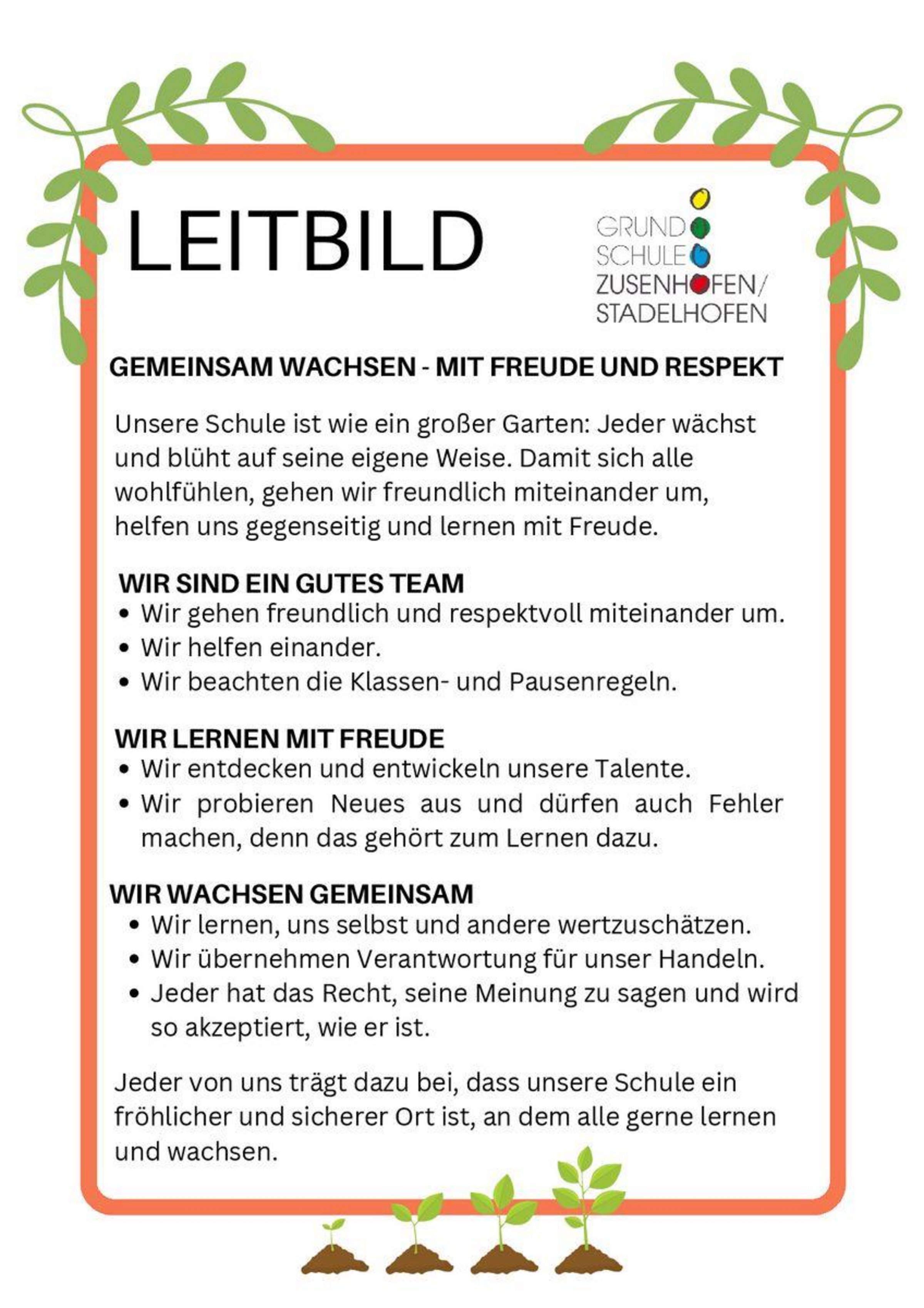 Leitbild "Gemeinsam wachsen"